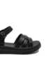 Imagine Sandale damă comode, negre din piele naturală FNX246615