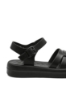 Imagine Sandale damă comode, negre din piele naturală FNX246615