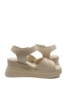Imagine Sandale comode wedge cream din piele naturală FNX8701-1