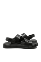 Imagine Sandale bărbați cu capse și barete, negre din piele naturală FNX2904-3