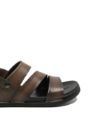 Imagine Sandale bărbați cu capse și barete, negre din piele naturală FNX2904-3