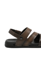 Imagine Sandale bărbați cu capse și barete, maro cafea din piele naturală FNX2904-3