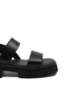 Imagine Sandale damă cu platformă, negre din piele naturală MIR303