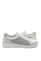 Imagine Pantofi sport damă alb cu auriu, din piele naturală REMD2E03-80