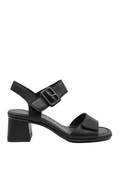 Imagine Sandale damă reglabile, negre din piele naturală REMD1K51-00