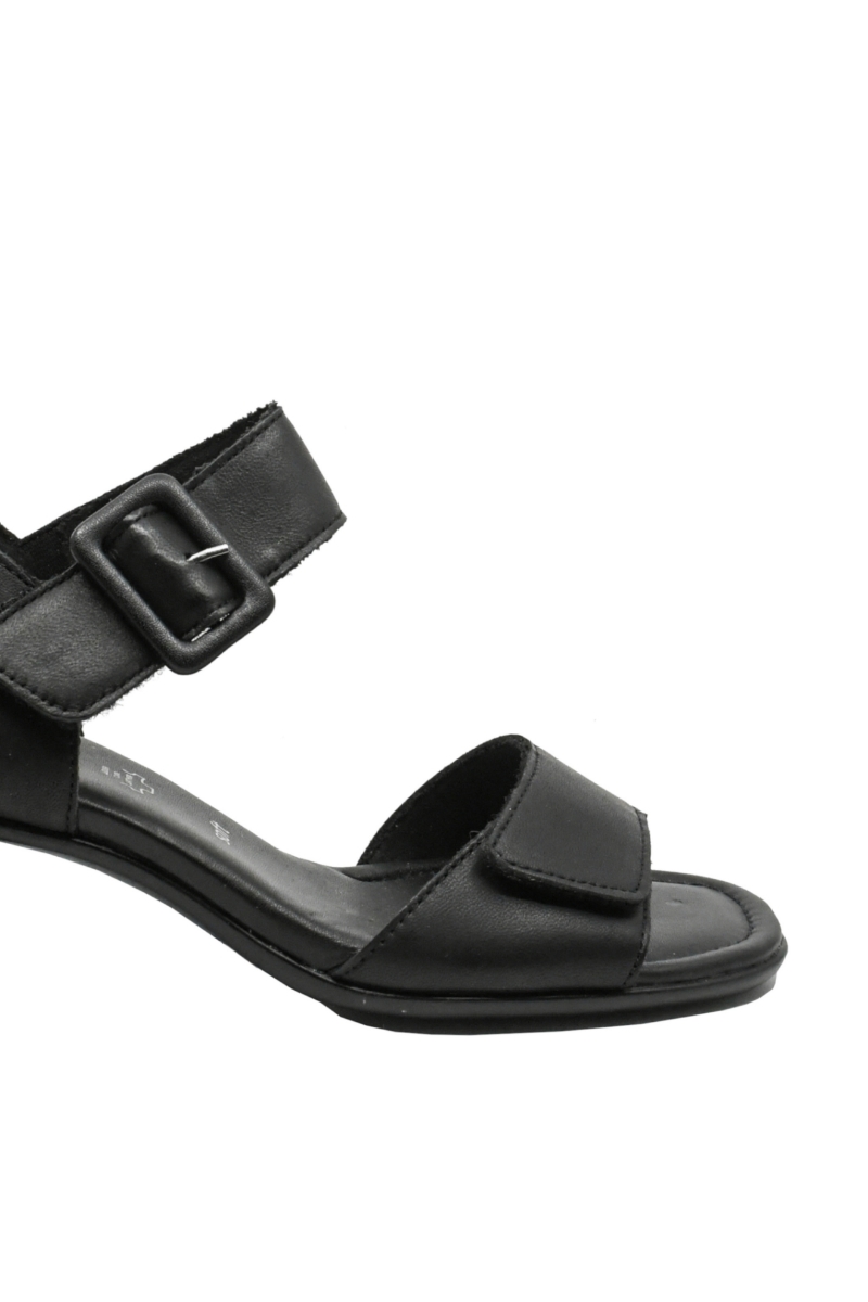 Imagine Sandale damă reglabile, negre din piele naturală REMD1K51-00