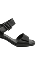 Imagine Sandale damă reglabile, negre din piele naturală REMD1K51-00