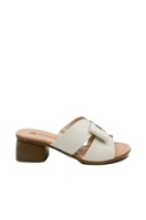 Imagine Saboți damă bej, cu fundiță, din piele naturală REMR8759-60