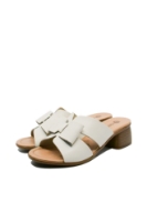 Imagine Saboți damă bej, cu fundiță, din piele naturală REMR8759-60