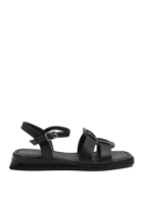Imagine Sandale casual damă joase, negre, din piele naturală MIR80