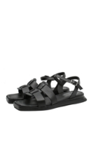 Imagine Sandale casual damă joase, negre, din piele naturală MIR80