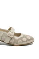 Imagine Pantofi decupați bej din piele naturală, cu model floral GOR5683