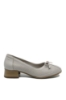 Imagine Pantofi office gri din piele naturală cu aspect perforat GOR5687