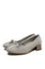 Imagine Pantofi office gri din piele naturală cu aspect perforat GOR5687