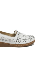 Imagine Mocasini cu fundiță, albi din piele naturală GOR04158