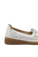 Imagine Mocasini cu fundiță, albi din piele naturală GOR04158