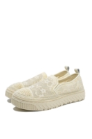 Imagine Teniși de vară damă bej textil cu broderie OTR60007