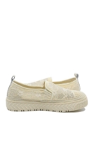 Imagine Teniși de vară damă bej textil cu broderie OTR60007