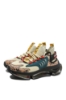 Imagine Sneakers damă stil șosetă tricotați bej cu detalii multicolor OTR21016