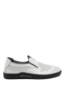 Imagine Mocasini bărbați albi din piele naturală, cu perforații și modele GOR1049