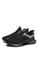 Imagine Teniși bărbați negri, din material textil tricotat GOR23611