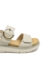 Imagine Sandale damă joase reglabile, bej din piele naturală REMD2K50-80