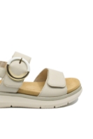 Imagine Sandale damă joase reglabile, bej din piele naturală REMD2K50-80