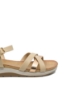 Imagine Sandale ușoare din piele naturală, cu barete nude și bronz OTR70423