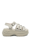 Imagine Sandale cu platformă bej deschis din piele naturală OTR40002