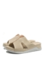 Imagine Saboți wedge cu talpa anatomică, bej din piele naturală MIR6104-0