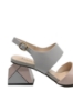 Imagine Sandale elegante blue  pink, din piele naturală, cu toc piramidă FLG2403