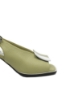 Imagine Sandale elegante office, verde deschis cu detalii albe, din piele naturală OTR60020