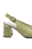 Imagine Sandale elegante office, verde deschis cu detalii albe, din piele naturală OTR60020