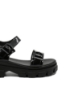 Imagine Sandale platformă negre din piele naturală, cu catarame decorative OTR60002