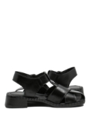 Imagine Sandale damă cu barete late, negre, din piele naturală GOR44