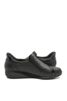 Imagine Pantofi casual ortopedici cu fermoar, negri din piele naturală RIK47264-00