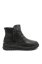 Imagine Ghete ankle cu două fermoare, negre, din piele naturală FLG1066