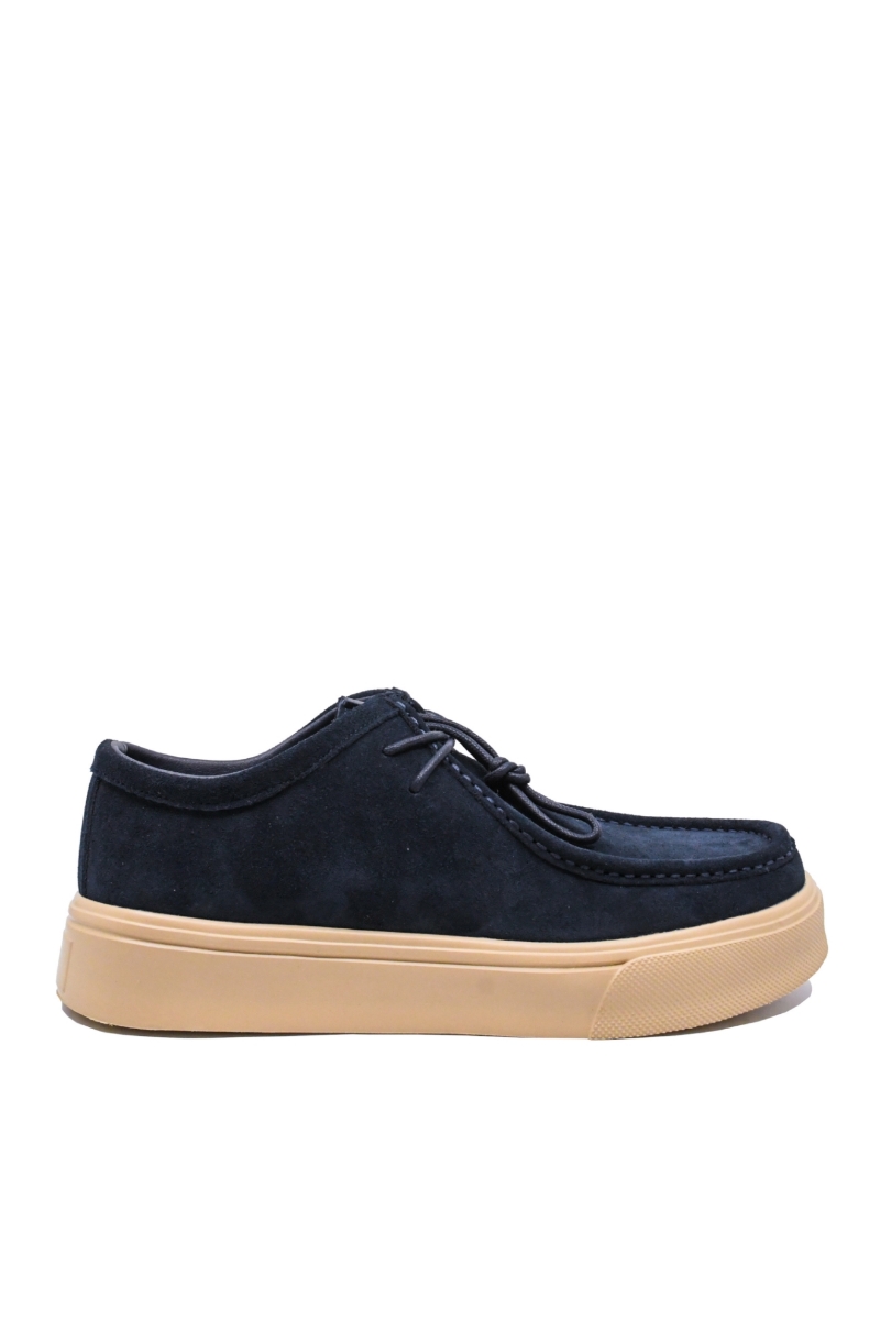 Imagine Pantofi casual bărbați bleumarin din piele întoarsă FLGPCT-3