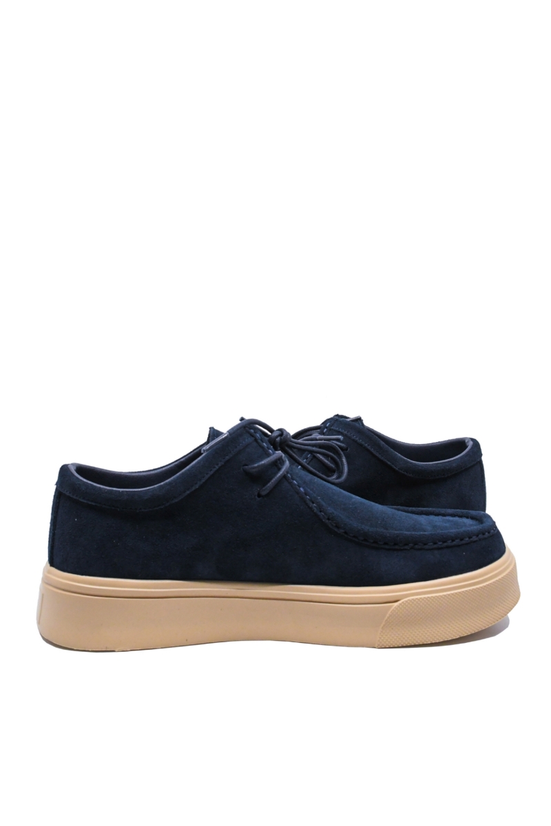 Imagine Pantofi casual bărbați bleumarin din piele întoarsă FLGPCT-3