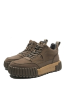 Imagine Ghete bărbați stil sport, maro cafea, din piele întoarsă FNX2005