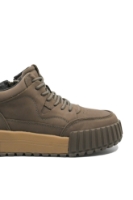 Imagine Ghete bărbați stil sport, maro cafea, din piele întoarsă FNX2005