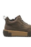 Imagine Ghete bărbați stil sport, maro cafea, din piele întoarsă FNX2005