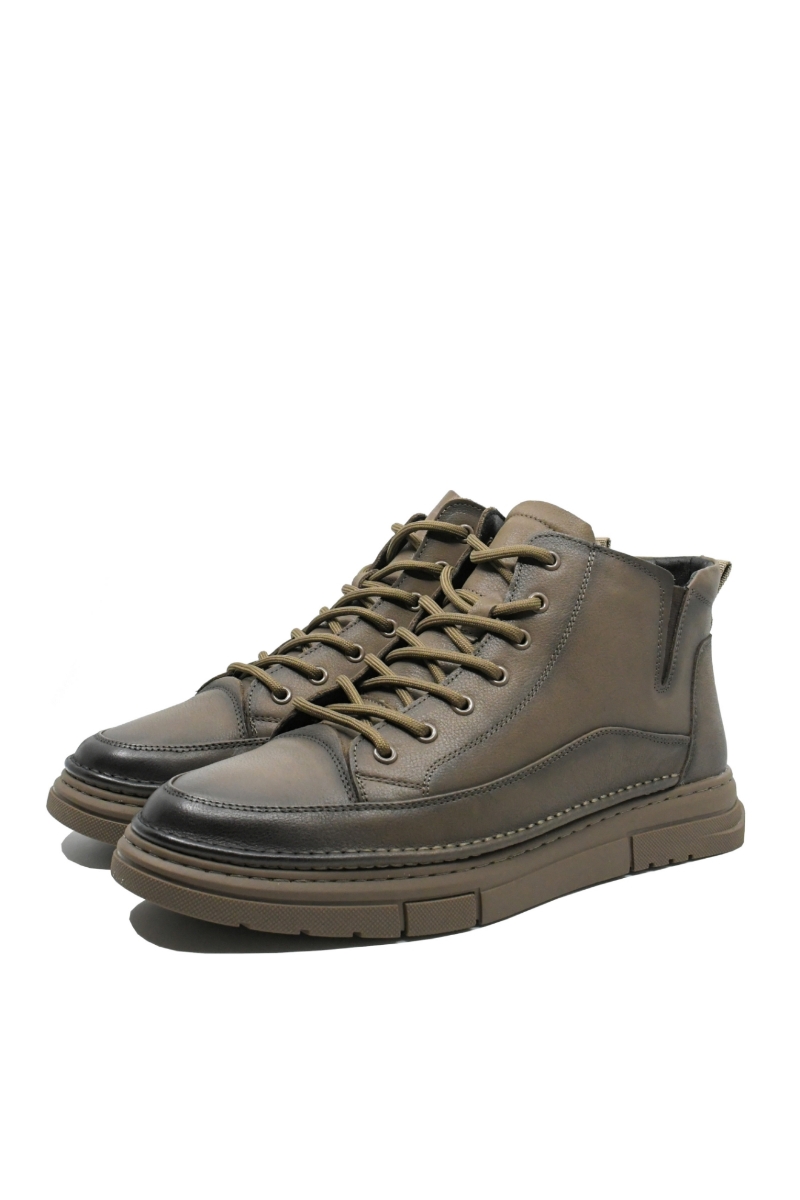 Imagine Ghete bărbați gri degrade, din piele naturală FNX999336