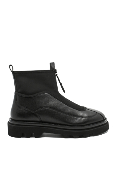 Imagine Ghete bărbați negre din piele naturală cu carâmb elastic OTR6834