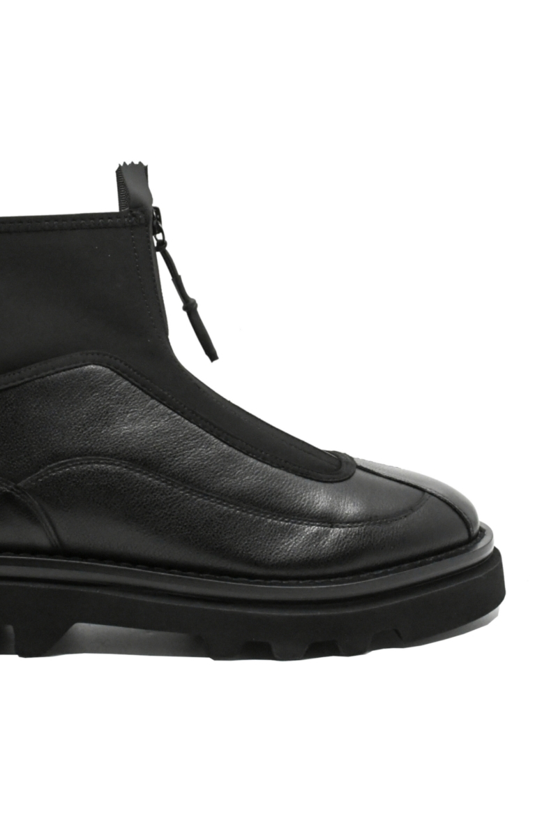 Imagine Ghete bărbați negre din piele naturală cu carâmb elastic OTR6834