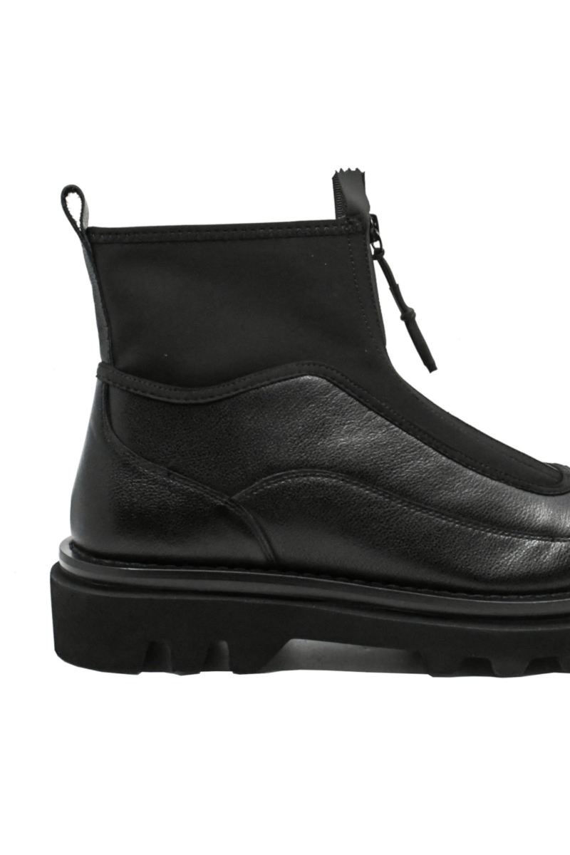 Imagine Ghete bărbați negre din piele naturală cu carâmb elastic OTR6834