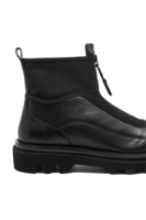 Imagine Ghete bărbați negre din piele naturală cu carâmb elastic OTR6834