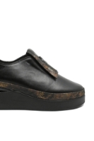 Imagine Pantofi slip-on cu talpa înaltă, negri din piele naturală MIR242325