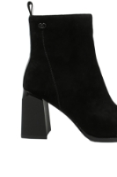 Imagine Botine damă negre, din piele întoarsă cu vârf din lac GOR2536