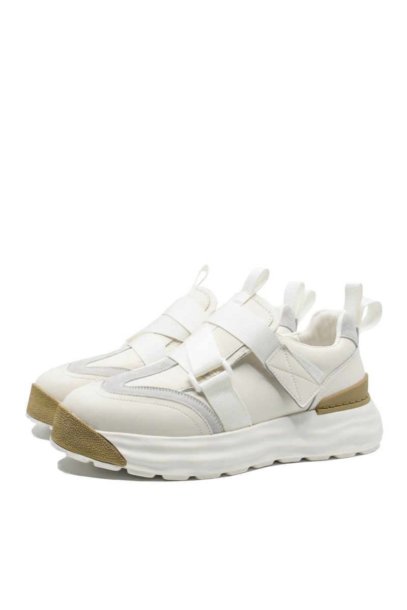 Imagine Pantofi sport bărbați albi, din piele naturală FNX8326